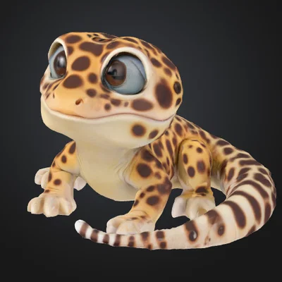 Mô hình chú tắc kè con (Cute Baby Gecko) in 3D trang trí siêu xinh