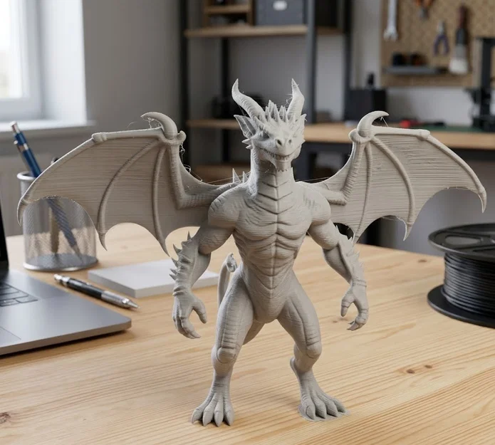 Mô hình rồng chiến binh 2 chân (Bipedal Winged Dragon) in 3D - Image 1