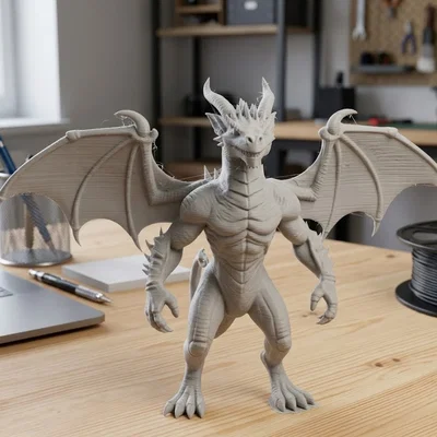 Mô hình rồng chiến binh 2 chân (Bipedal Winged Dragon) in 3D