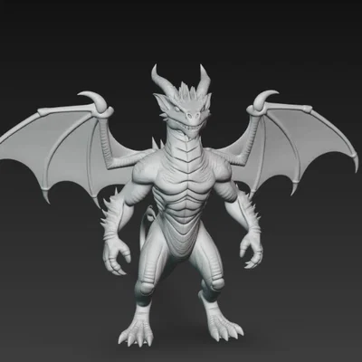 Mô hình rồng chiến binh 2 chân (Bipedal Winged Dragon) in 3D