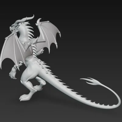 Mô hình rồng chiến binh 2 chân (Bipedal Winged Dragon) in 3D