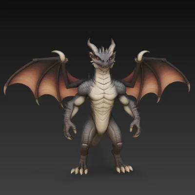 Mô hình rồng chiến binh 2 chân (Bipedal Winged Dragon) in 3D