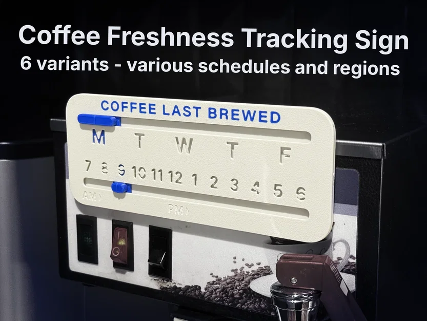 Bảng Theo Dõi Độ Tươi Cà Phê - 6 Biến Thể - Image 1