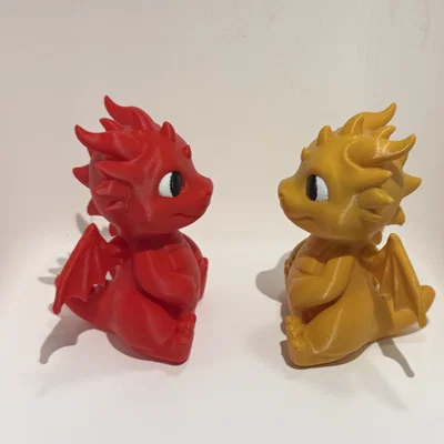Mô hình 3D Rồng Chibi đáng yêu - Cute Baby Dragon Chibi Buddies