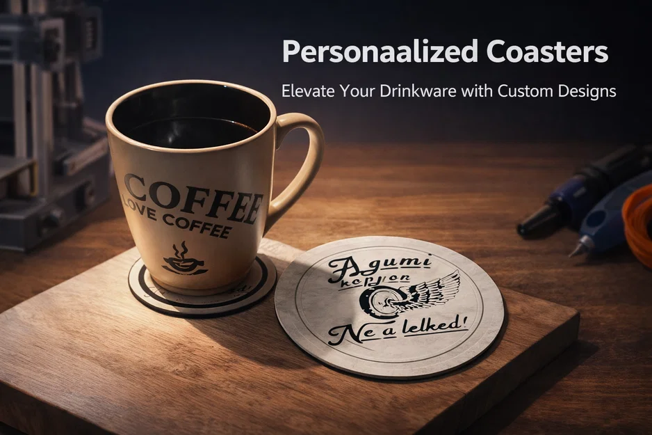 Miếng lót ly tùy chỉnh có khắc chữ - Image 1