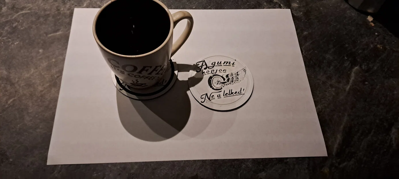 Miếng lót ly tùy chỉnh có khắc chữ - Image 2