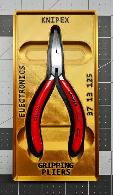 Khay in 3D cho kìm Knipex 37 13 125 chuẩn Gridfinity - Image 1