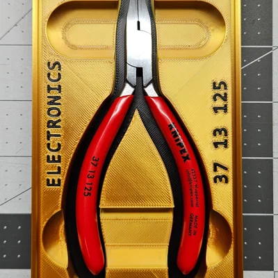 Khay in 3D cho kìm Knipex 37 13 125 chuẩn Gridfinity