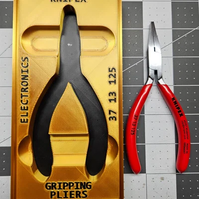 Khay in 3D cho kìm Knipex 37 13 125 chuẩn Gridfinity