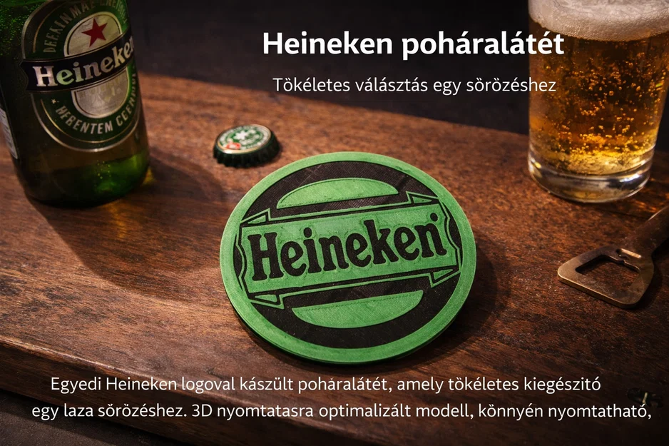 Miếng lót ly Heineken (Heineken coaster) - Mô hình in 3D độc đáo - Image 1