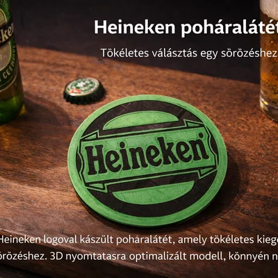 Miếng lót ly Heineken (Heineken coaster) - Mô hình in 3D độc đáo