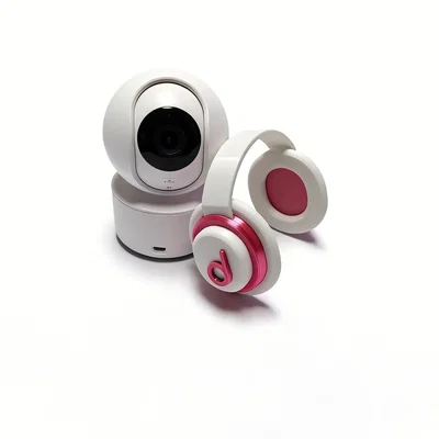 Mô hình Camera Xiaomi trang trí tai nghe phối thú bông
