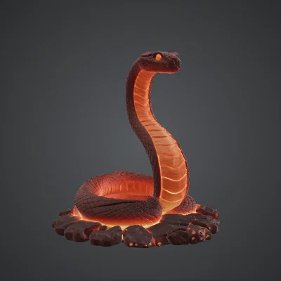 Rắn Dung Nham Molten Lava Snake – Sinh Vật Rắn Rực Lửa