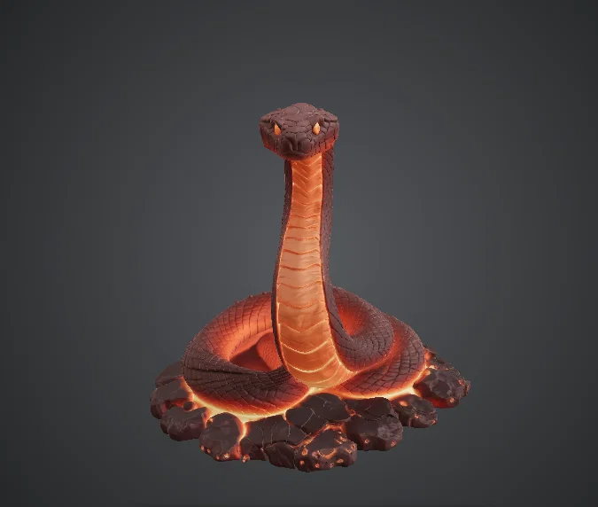 Rắn Dung Nham Molten Lava Snake – Sinh Vật Rắn Rực Lửa - Image 2