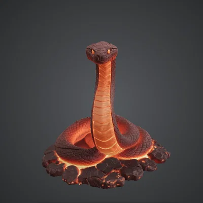 Rắn Dung Nham Molten Lava Snake – Sinh Vật Rắn Rực Lửa