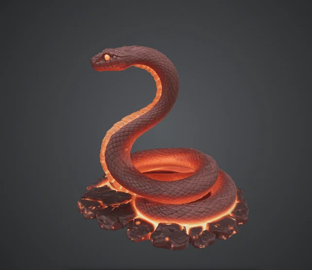 Rắn Dung Nham Molten Lava Snake – Sinh Vật Rắn Rực Lửa - Image 3