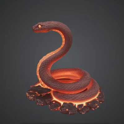 Rắn Dung Nham Molten Lava Snake – Sinh Vật Rắn Rực Lửa