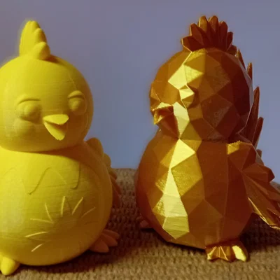 Chú Gà Con Đáng Yêu – 2 Phiên Bản (Mượt mà & Low Poly)