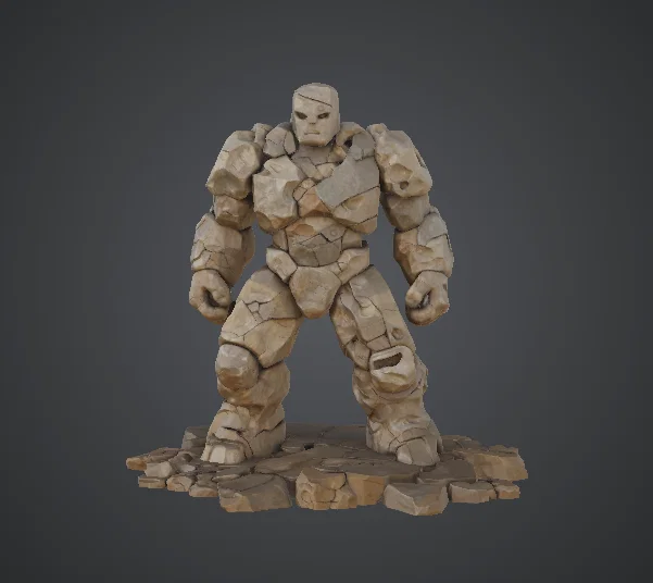 Stone Golem Warrior – Chiến Binh Người Đá Có Giáp - Image 1