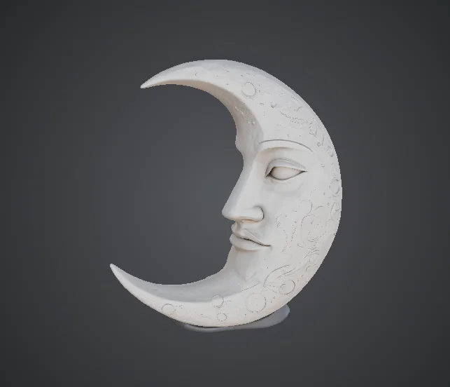 Tác phẩm điêu khắc gương mặt trăng – Chân dung trăng khuyết - Image 1