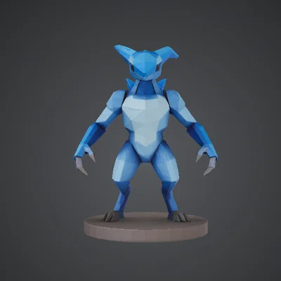 Sinh vật ngoài hành tinh Low Poly – Nhân vật khoa học viễn tưởng cách điệu