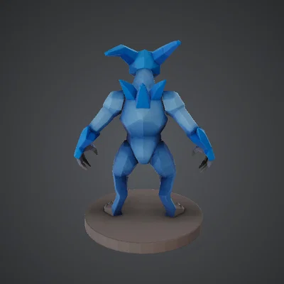 Sinh vật ngoài hành tinh Low Poly – Nhân vật khoa học viễn tưởng cách điệu