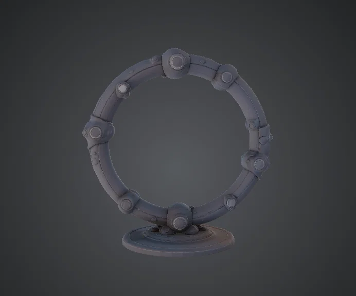 Cổng Vòm Cơ Khí (Mechanical Ring Portal) – Cánh Cổng Tròn Phong Cách Sci-Fi - Image 1