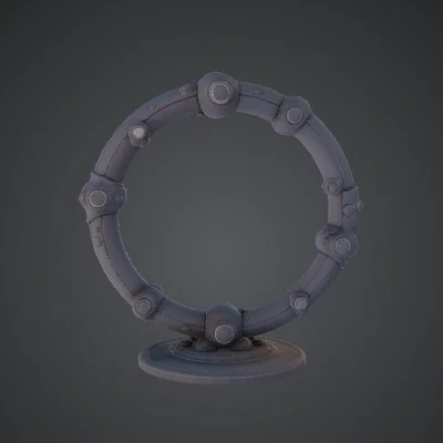 Cổng Vòm Cơ Khí (Mechanical Ring Portal) – Cánh Cổng Tròn Phong Cách Sci-Fi