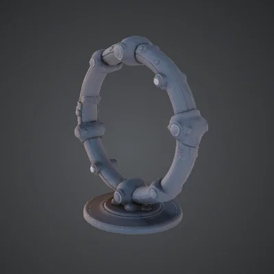 Cổng Vòm Cơ Khí (Mechanical Ring Portal) – Cánh Cổng Tròn Phong Cách Sci-Fi