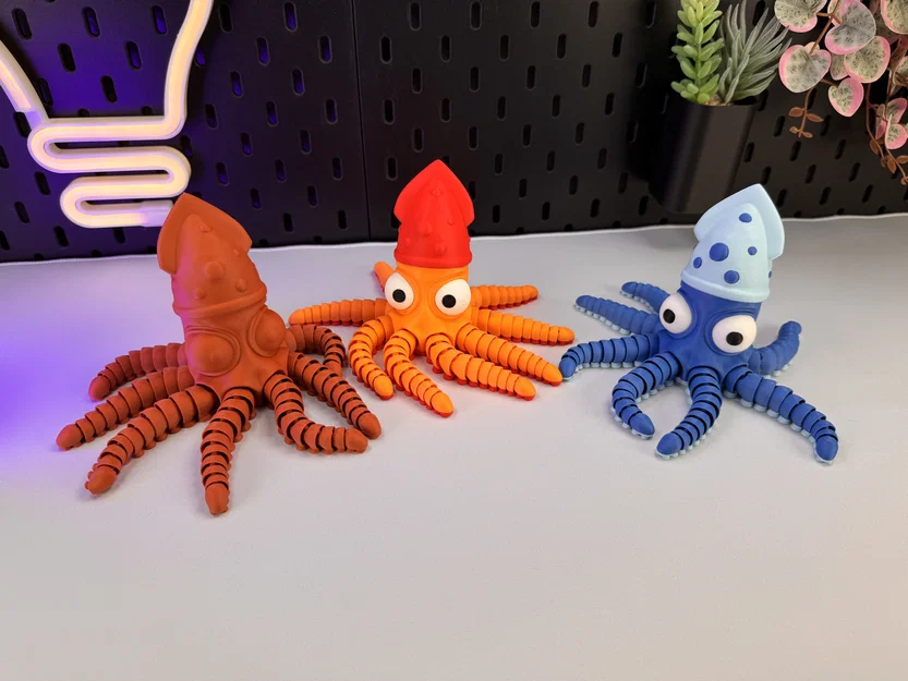 Chú Bạch Tuộc Cử Động Được (Articulated Cute Octopus) - Image 3