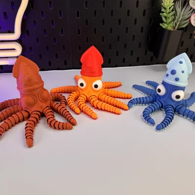 Chú Bạch Tuộc Cử Động Được (Articulated Cute Octopus)
