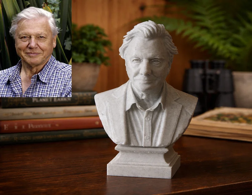 Mô hình in 3D: Tượng bán thân David Frederick Attenborough - Image 1