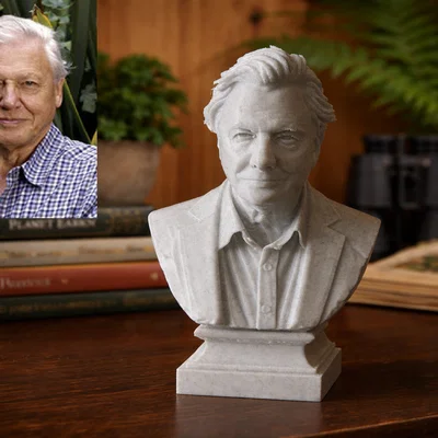 Mô hình in 3D: Tượng bán thân David Frederick Attenborough