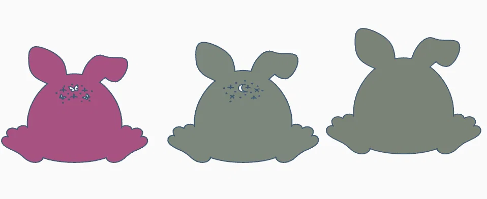 Mô hình trang trí thỏ Phục Sinh xếp lớp (Layered Easter Bunny Egg) - Image 1