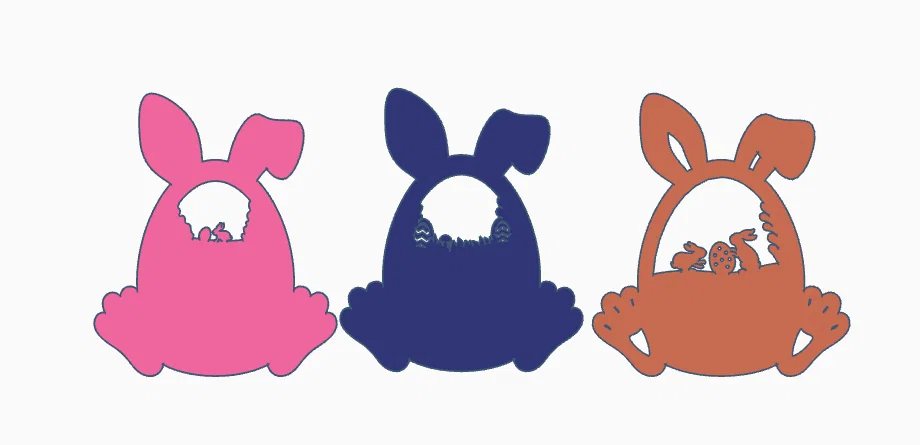 Mô hình trang trí thỏ Phục Sinh xếp lớp (Layered Easter Bunny Egg) - Image 2