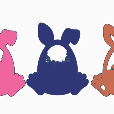 Mô hình trang trí thỏ Phục Sinh xếp lớp (Layered Easter Bunny Egg)