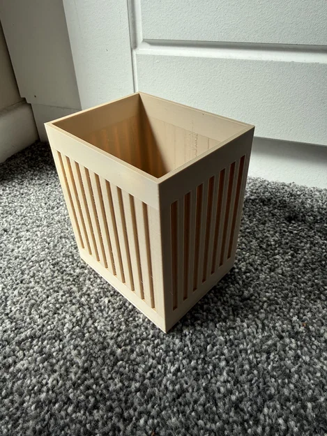 Hộp đựng đồ họa tiết kẻ sọc dọc in 3D hiện đại, tối giản - Image 3