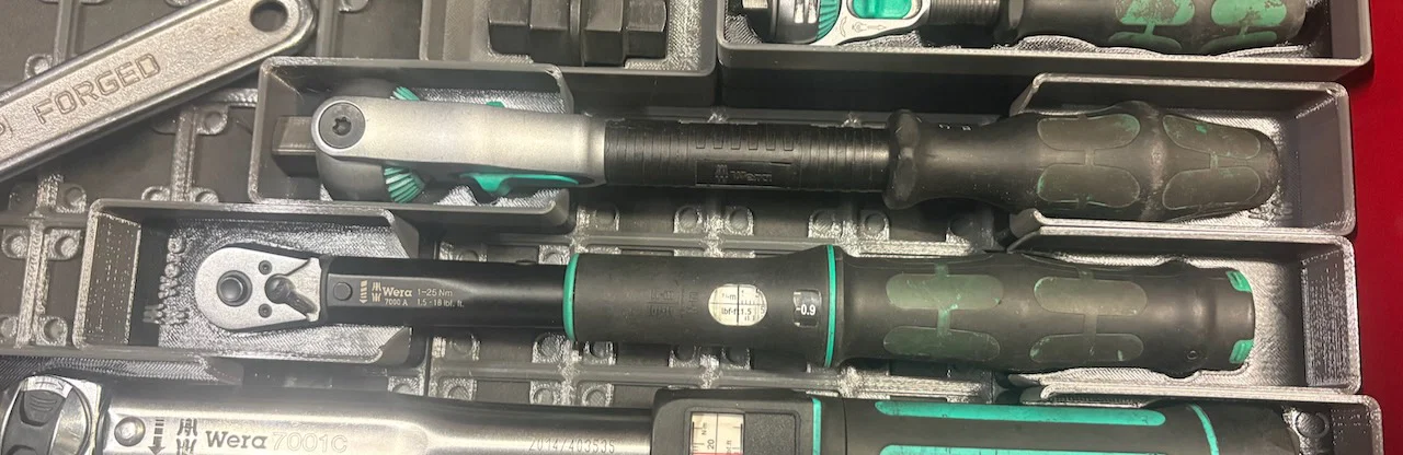 Khay đựng cờ-lê lực Wera 7000A chuẩn Gridfinity gọn gàng - Image 1