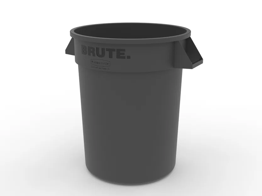 Mô hình thùng rác Rubbermaid BRUTE tỷ lệ 1:48 - File in 3D chi tiết - Image 1