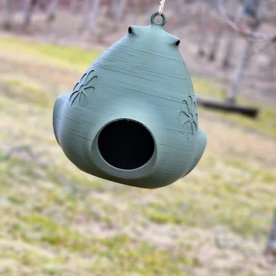 Máng Ăn Cho Chim Gắn Cây 3 Cửa (Tree-Mounted Triple-Port Bird Feeder)