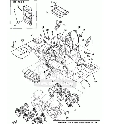 Nắp lọc gió (Air Filter Cover) cho Yamaha XS 750