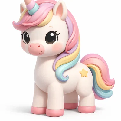 Mô hình kỳ lân 3D đáng yêu (Cute Unicorn) - Tự in và sơn màu tại nhà