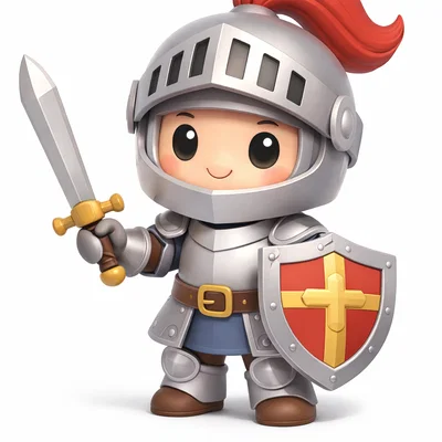 Mô hình Hiệp sĩ nhí (Little Knight) đáng yêu để in 3D trang trí