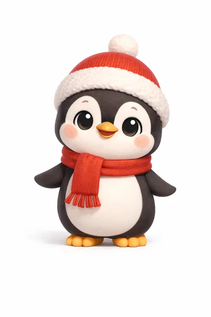 Mô hình chim cánh cụt 3D dễ thương trang trí bàn học - Image 1