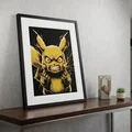 Pikachu nổi quạu - Tranh HueForge 300x224mm - Thumbnail 1