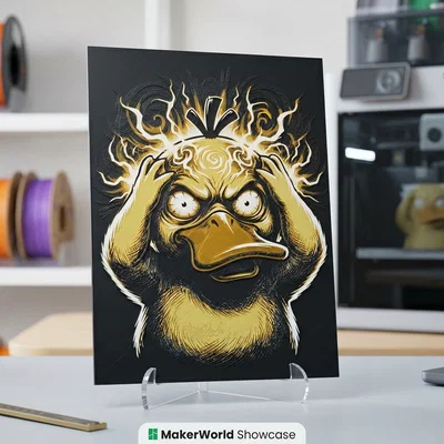 Psykokwak / Psyduck - Mô hình tranh HueForge độc đáo