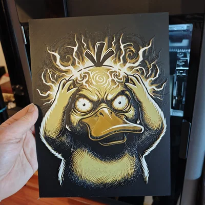 Psykokwak / Psyduck - Mô hình tranh HueForge độc đáo
