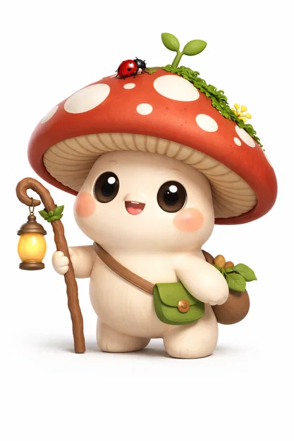 Mô hình Halfgrown Mushroom Guy 3D siêu đáng yêu cho người đam mê decor - Image 1