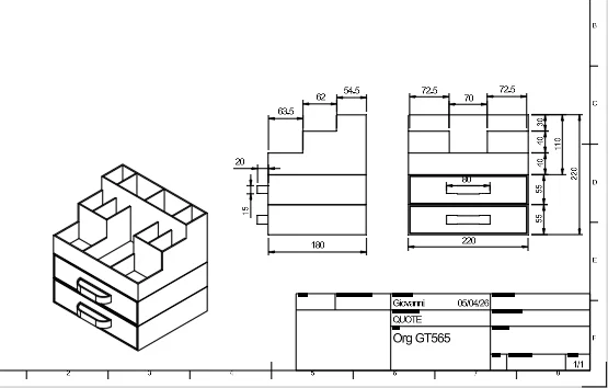 Khay đựng đồ đa năng ORGANIZZATORE GT565 in 3D - Image 5