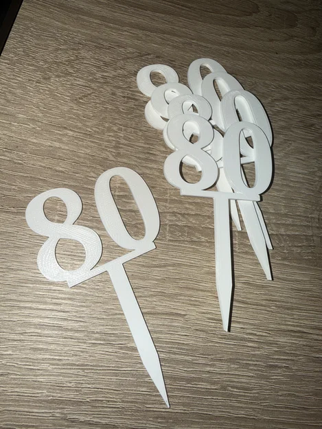 Phụ kiện 3D trang trí sinh nhật và mừng thọ tuổi 80 - Image 1